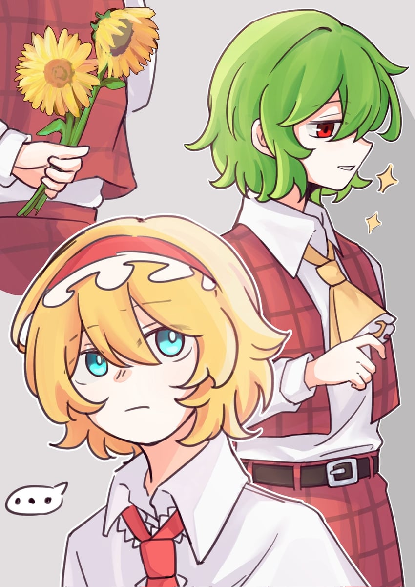 alice margatroid and kazami yuuka (touhou) drawn by yimudesu