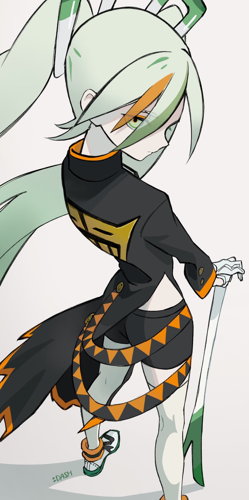 hatsune miku and fighting miku (pokemon and 2 more) drawn by esc1_2d