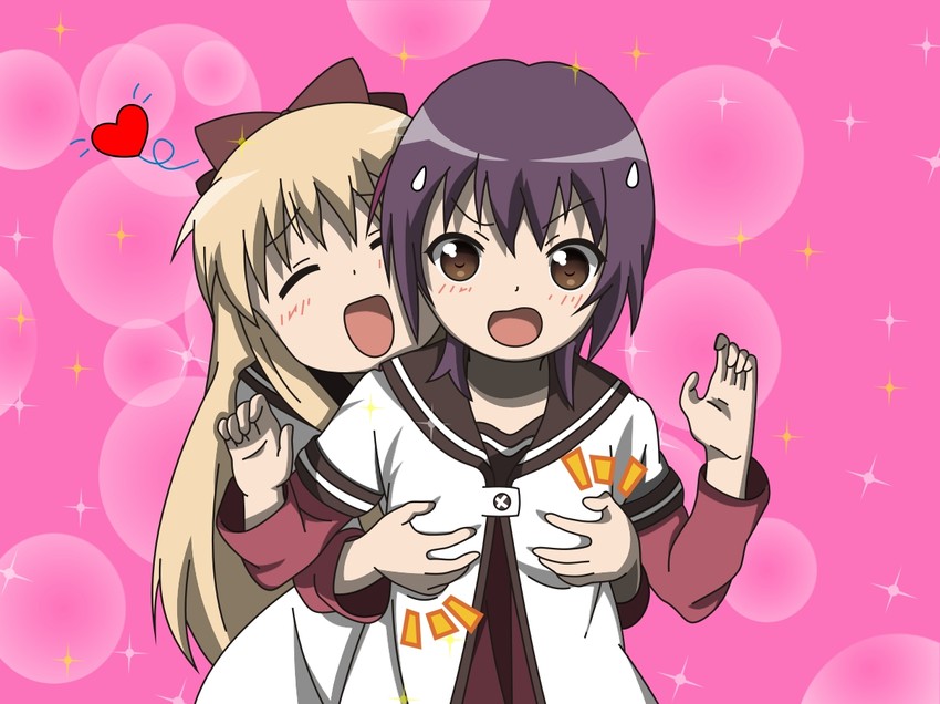 toshinou kyouko and funami yui (yuruyuri) drawn by todo_(masa3373)