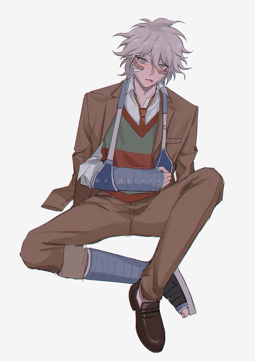komaeda nagito (danganronpa and 2 more) drawn by boleum_(dgrpluna)
