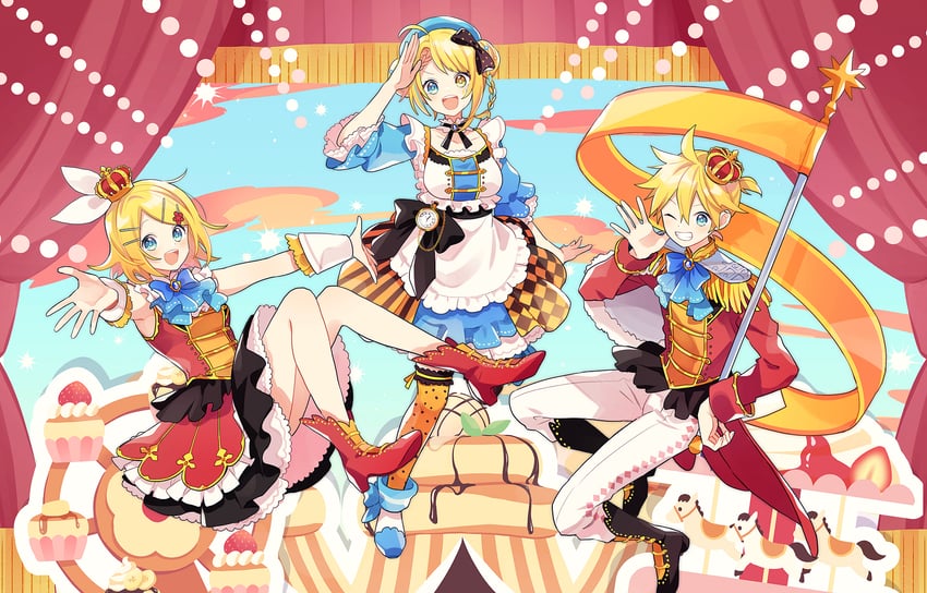 kagamine rin and kagamine len (vocaloid) drawn by suzumi_(fallxalice)