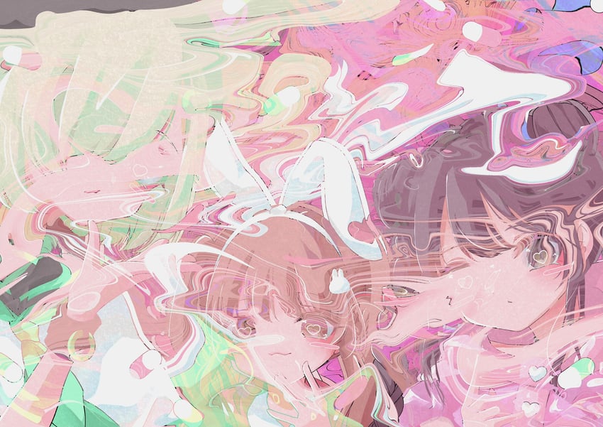 sakurano mimito, inubousaki shian, and minakami hina (denonbu) drawn by neojima_reishi
