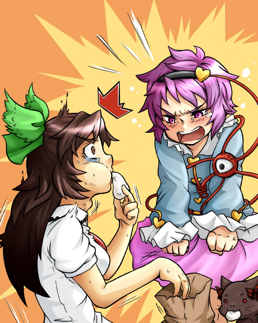 komeiji satori, kaenbyou rin, and reiuji utsuho (touhou) drawn by mutsuki_(tsugaidanuki)