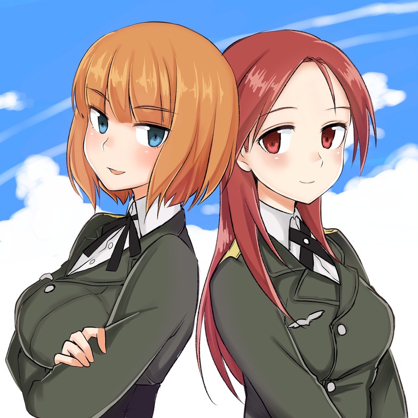 minna-dietlinde wilcke and gundula rall (world witches series and 2 more) drawn by emirio_(emirio110)