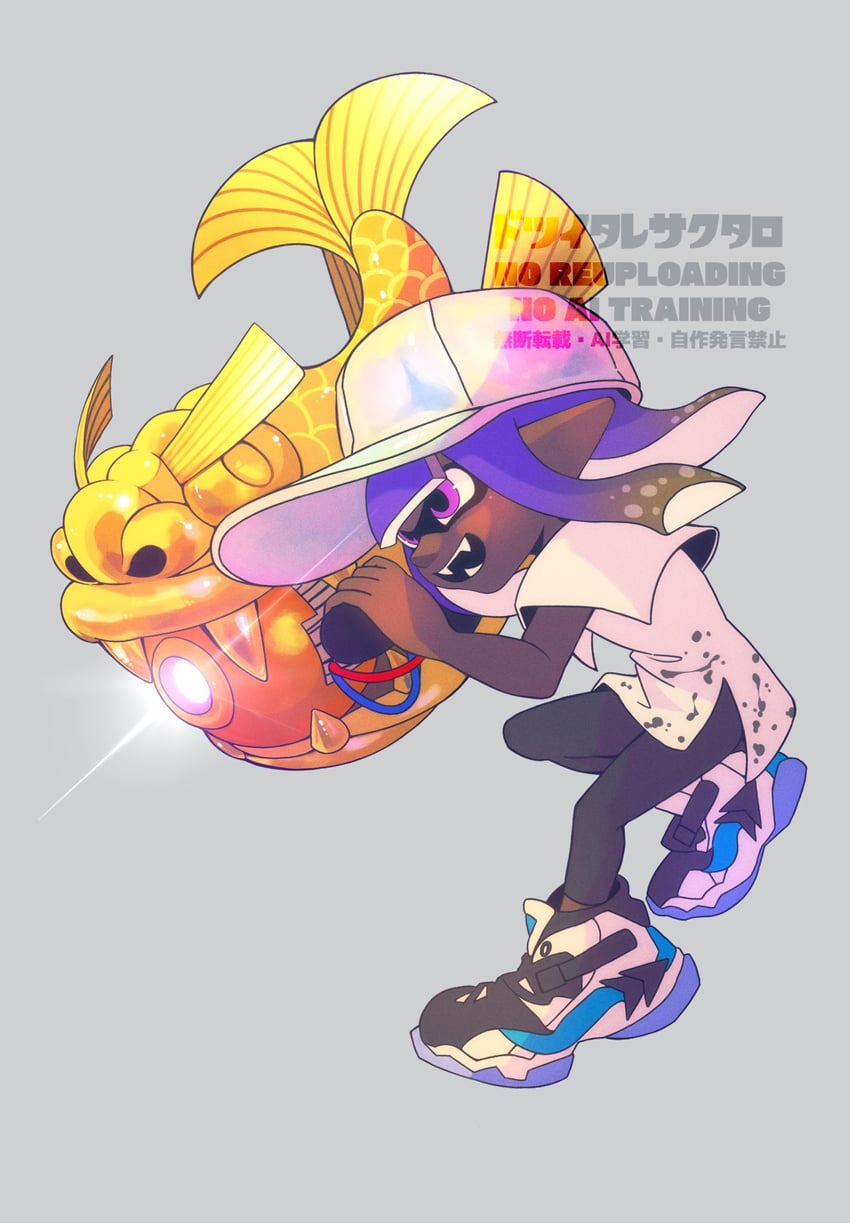 inkling player character and inkling girl (splatoon and 1 more) drawn by 39_uxue