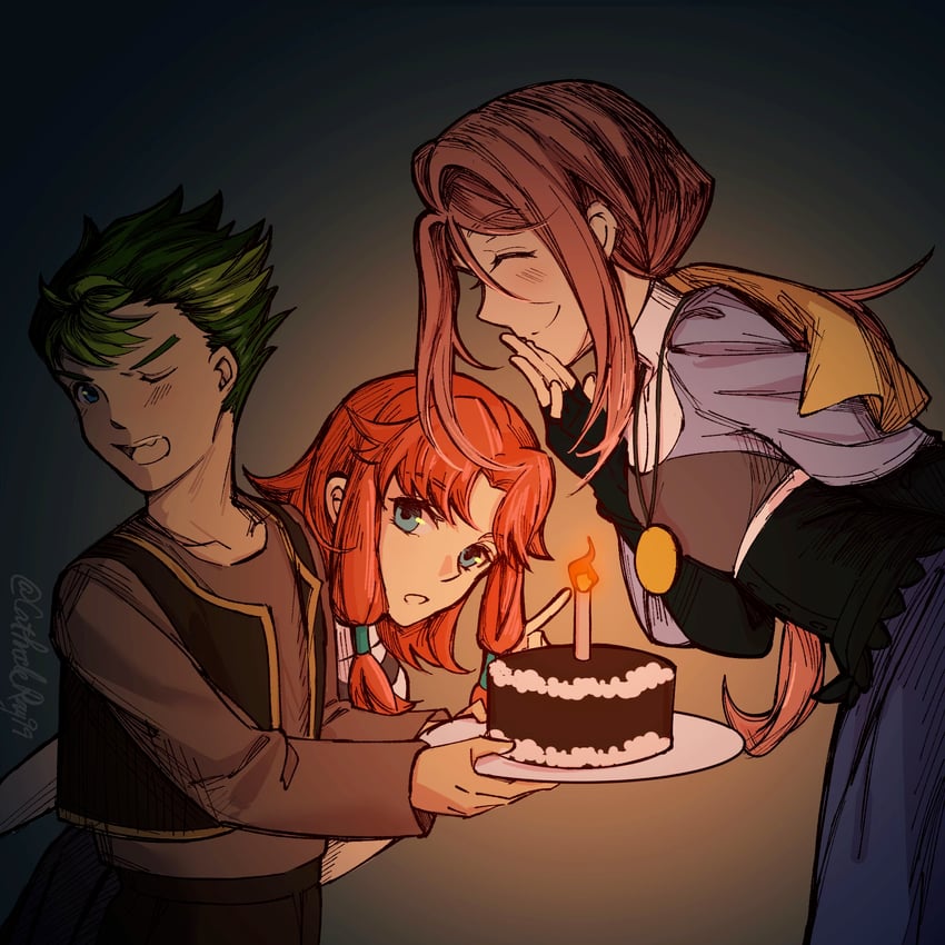 kevin graham, ries argent, and rufina argent (eiyuu densetsu and 1 more) drawn by cathoderay99