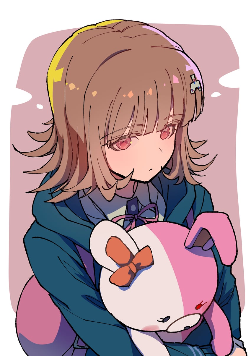 nanami chiaki and monomi (danganronpa and 1 more) drawn by youko-shima