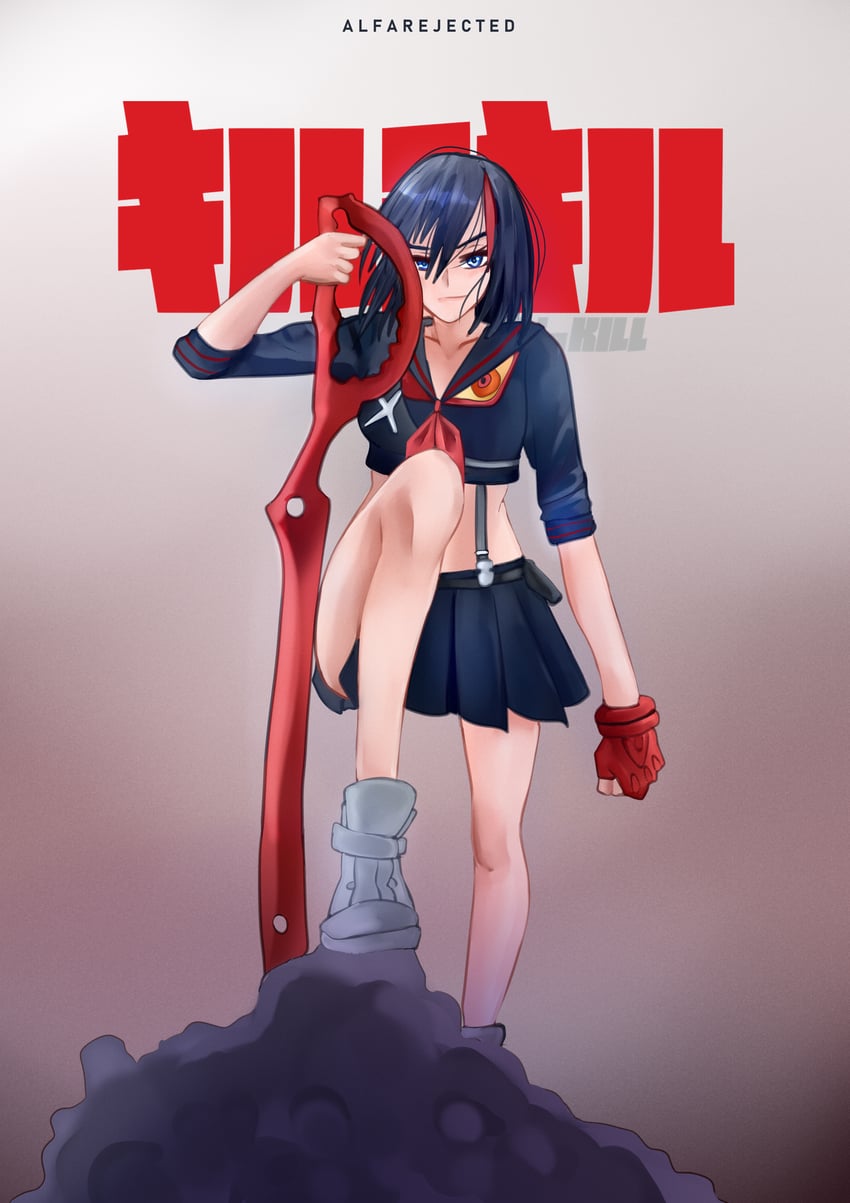 matoi ryuuko and senketsu (kill la kill) drawn by alfarejected