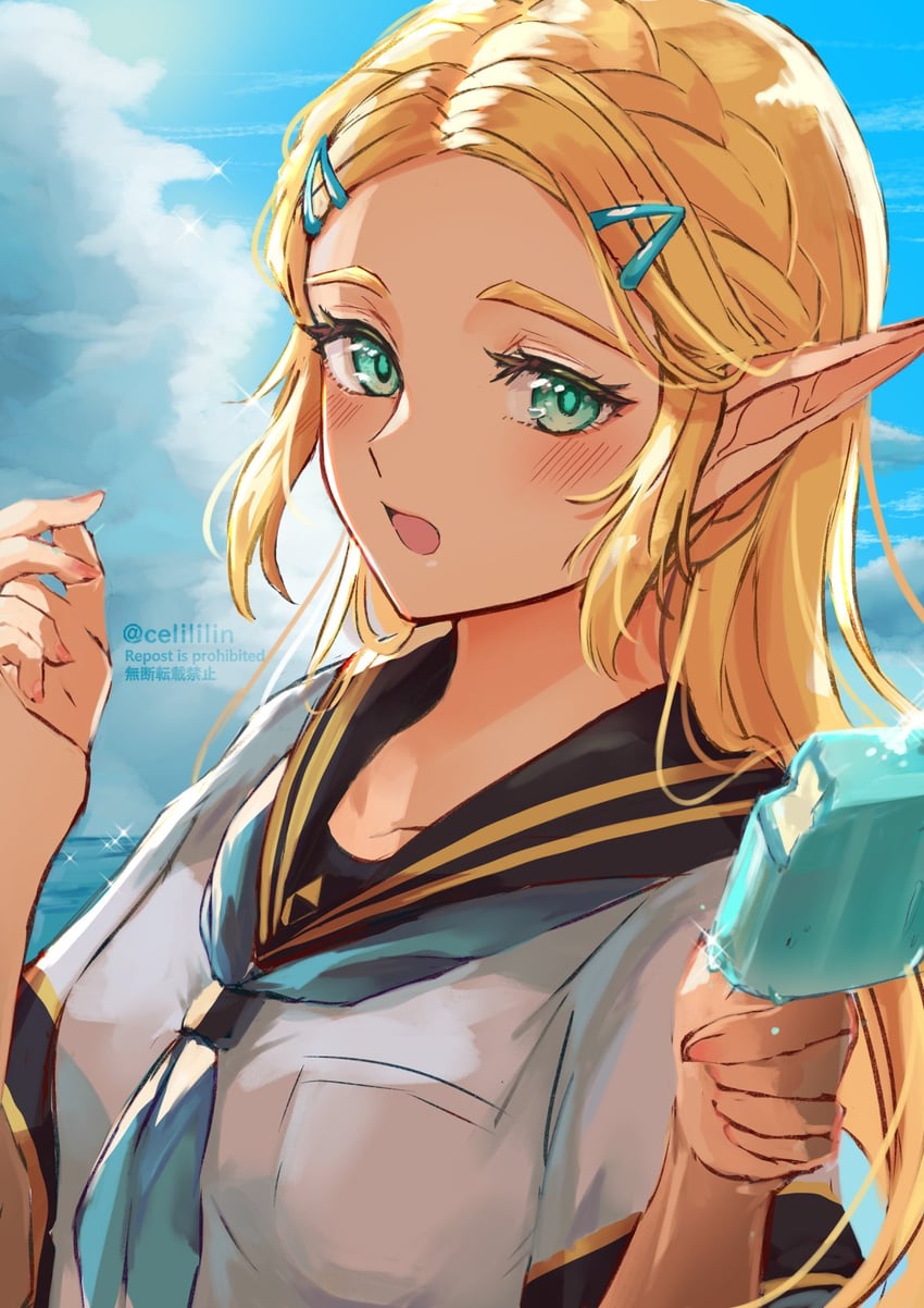 princess zelda (the legend of zelda and 1 more) drawn by seri_(yuukasakura)
