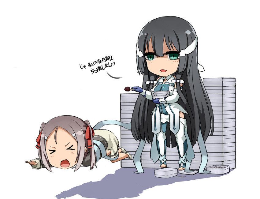 tougou mimori and miyoshi karin (yuusha de aru and 1 more) drawn by hu_sea