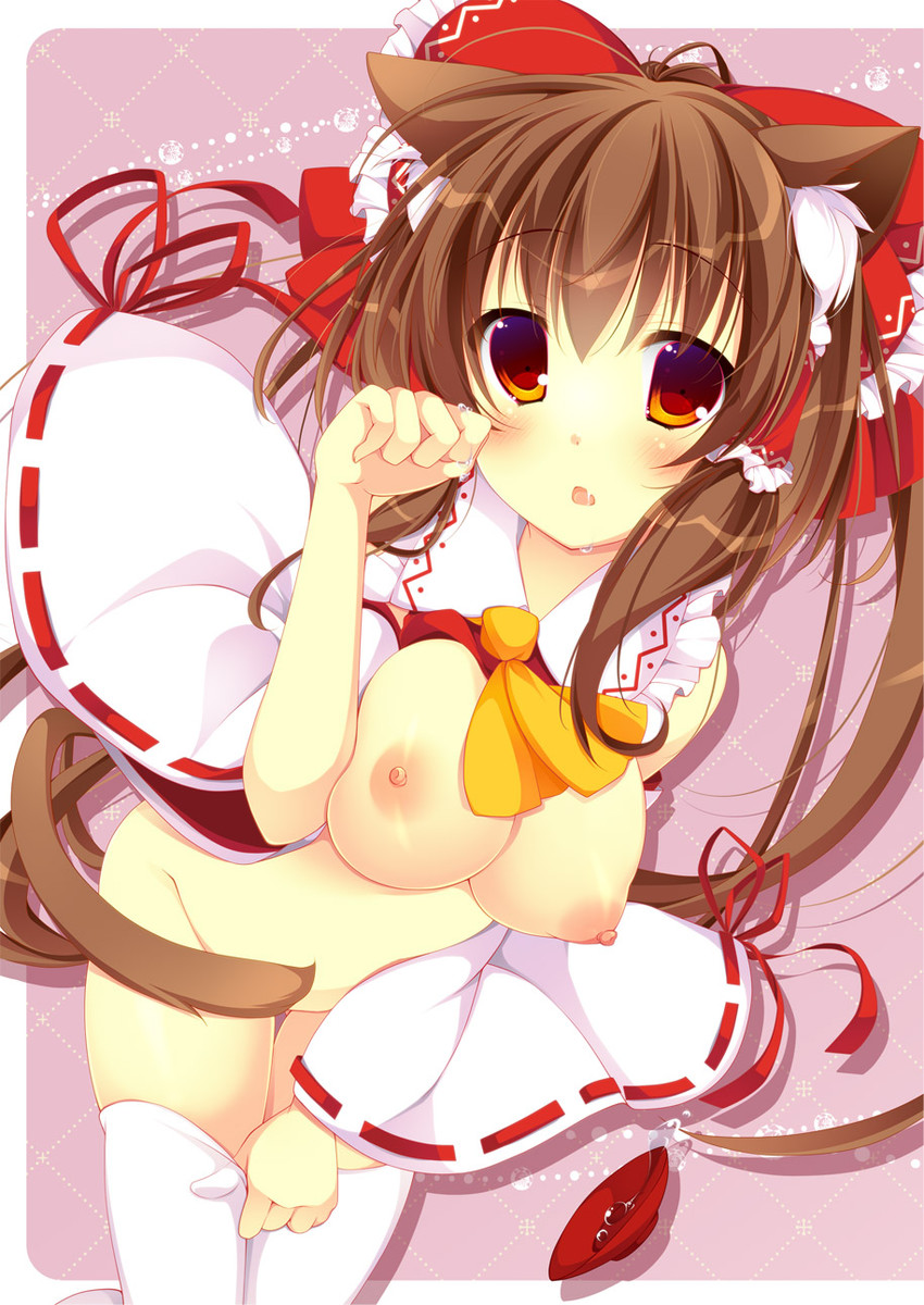 hakurei reimu (touhou) drawn by yumemiya_subaru
