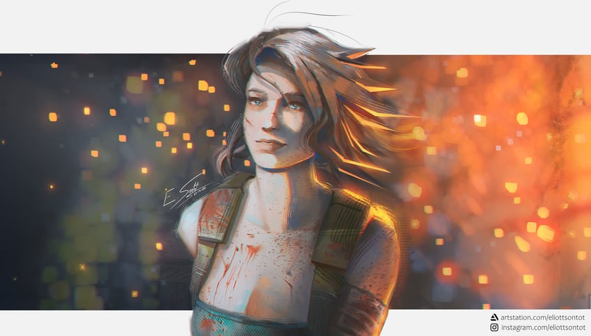 jill valentine (resident evil and 1 more) drawn by eliottsontot