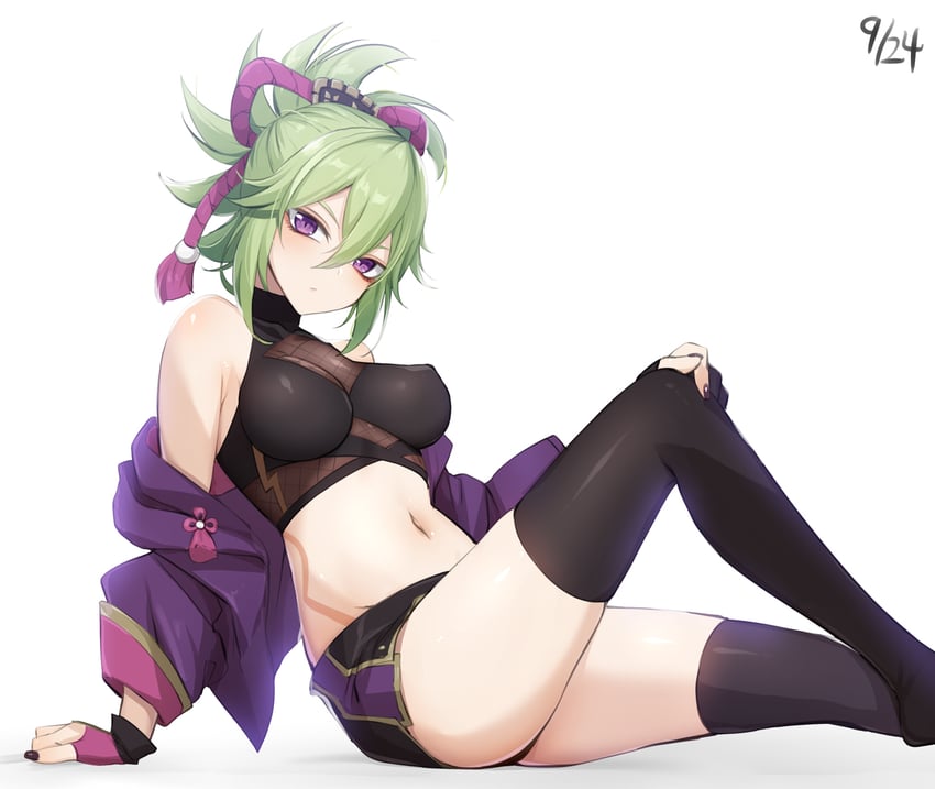 kuki shinobu (genshin impact) drawn by yu-ta