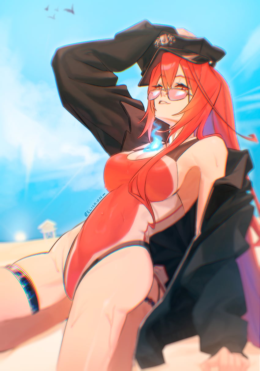 elizabeth rose bloodflame (hololive and 1 more) drawn by elisbian