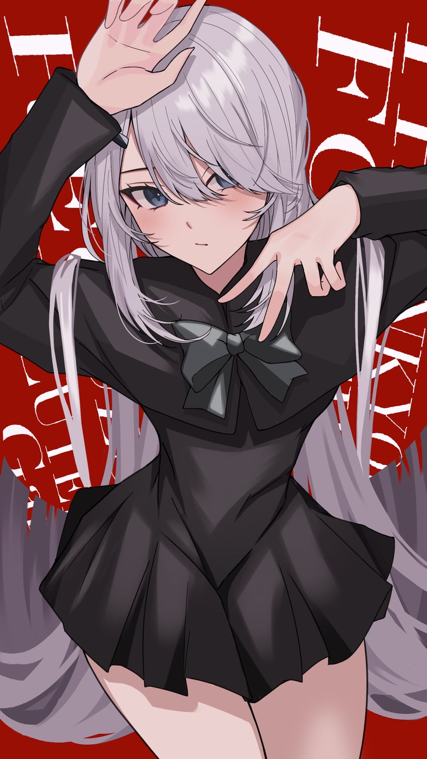 noir (indie virtual youtuber and 1 more) drawn by garan_(garan0502)