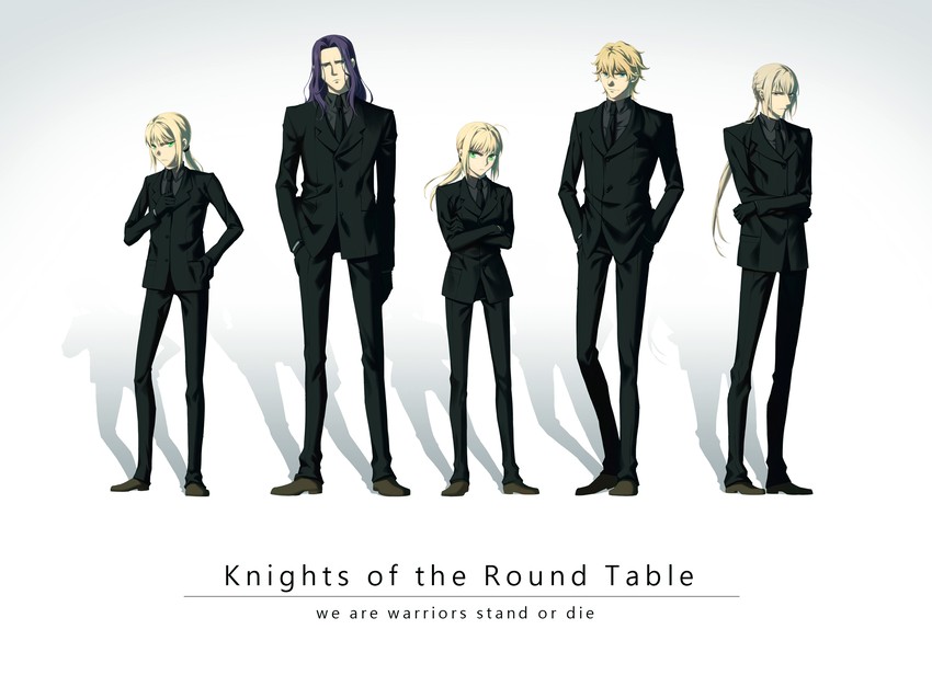 artoria pendragon, saber, mordred, gawain, bedivere, and 1 more (fate and 3 more) drawn by kanmuri_(hanyifan30338)