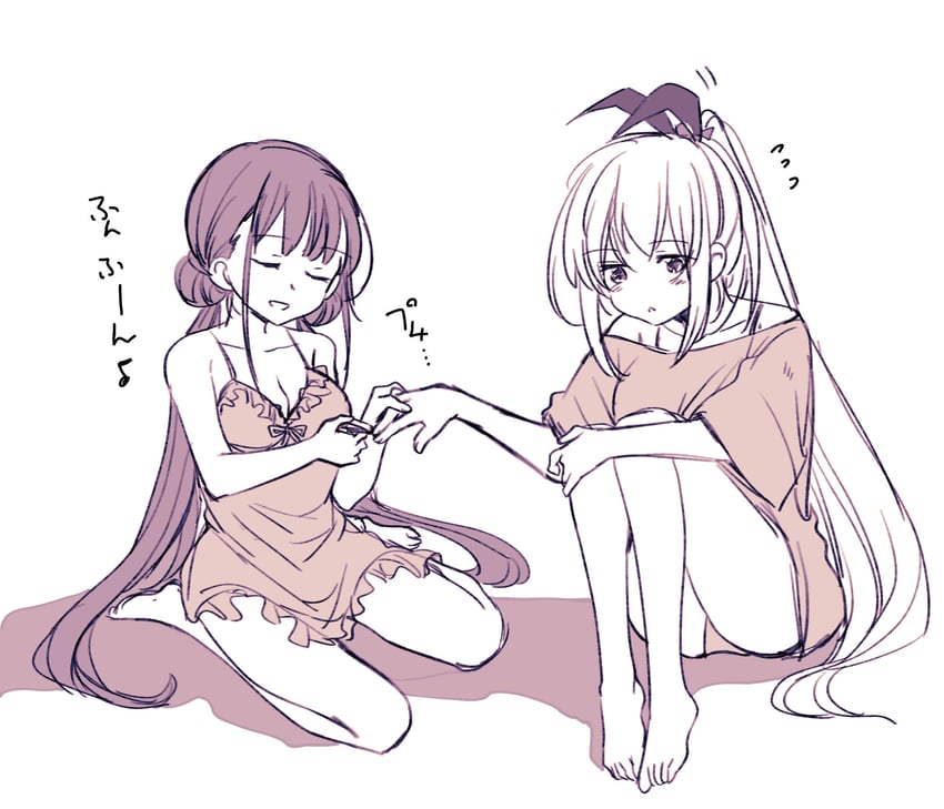 satsuki mari and kanzaki adelheid (heaven burns red) drawn by sanpachishiki_(gyokusai-jima)