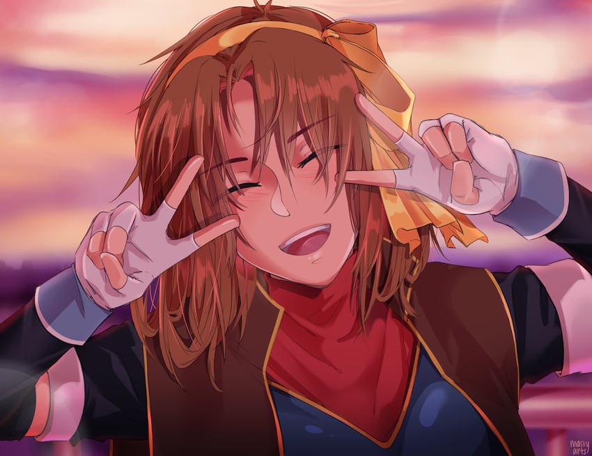 anelace elfead (eiyuu densetsu and 1 more) drawn by maskyarts