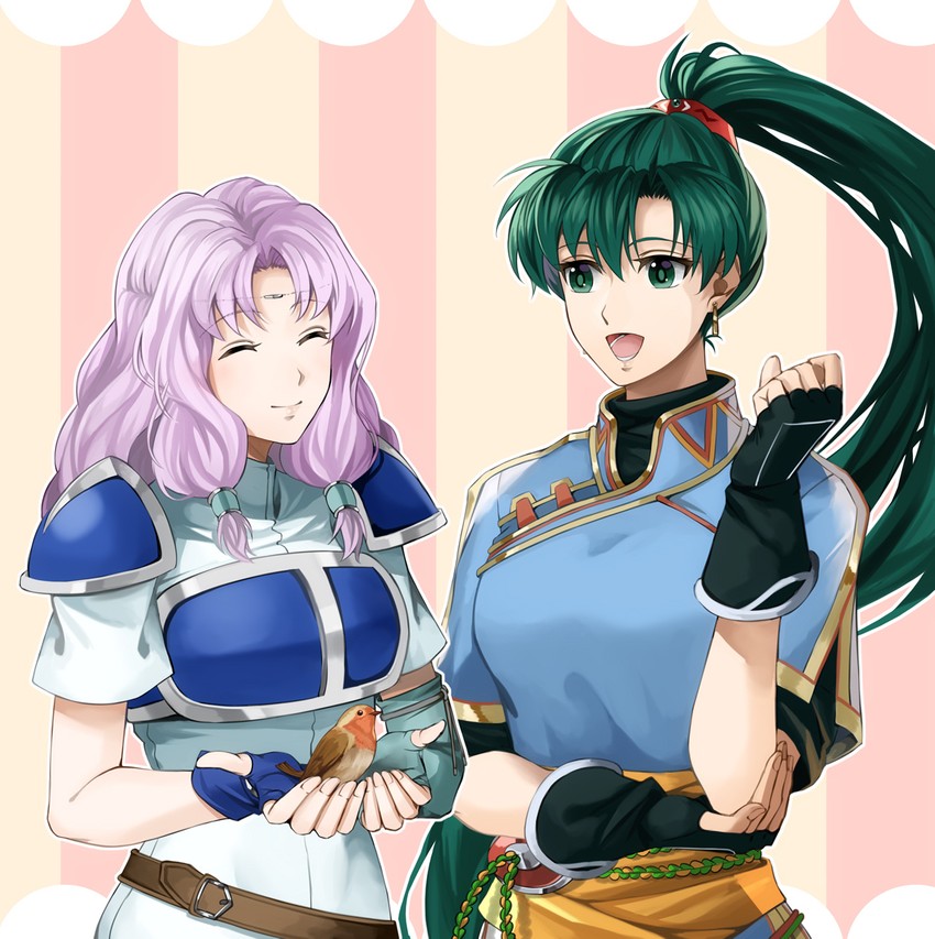 lyn and florina (fire emblem and 1 more) drawn by delsaber