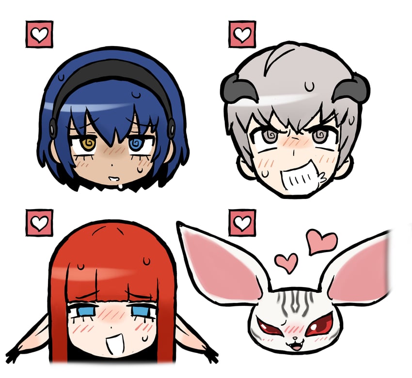 protagonist, hulkenberg, strohl, and heismay (metaphor: refantazio) drawn by sach56000
