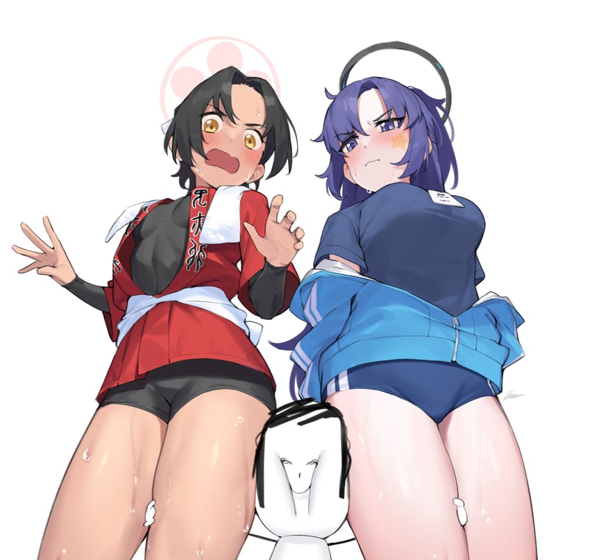 sensei, yuuka, and rickshaw student (blue archive) drawn by dasdokter