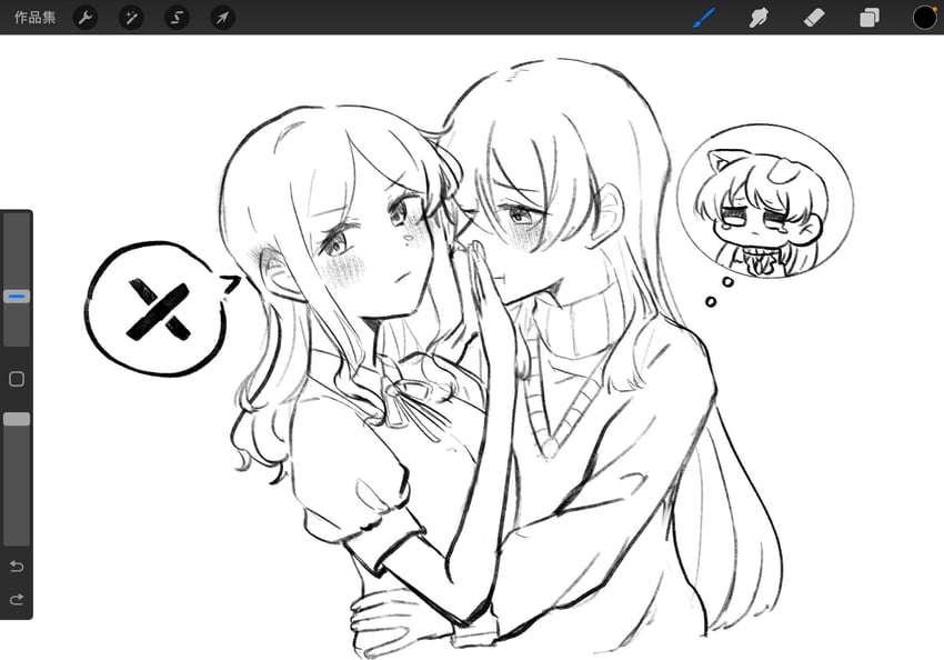 chihaya anon and nagasaki soyo (bang dream! and 1 more) drawn by life_hater_art