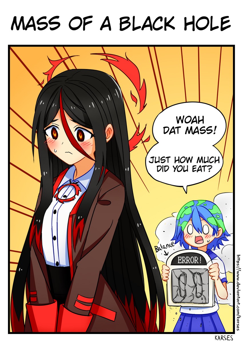 earth-chan and blackhole-chan (original) drawn by karses