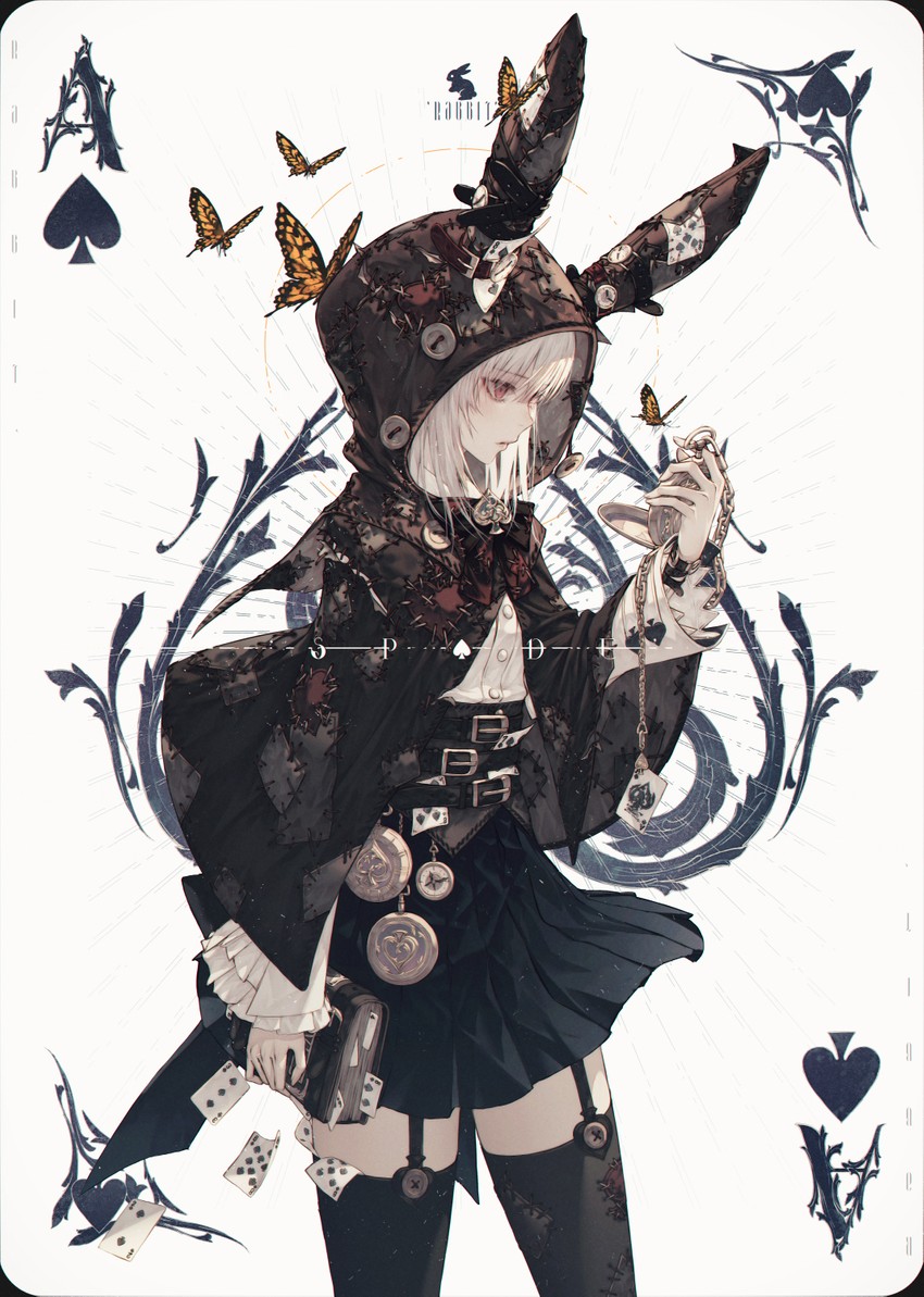 white rabbit (original and 1 more) drawn by wanke