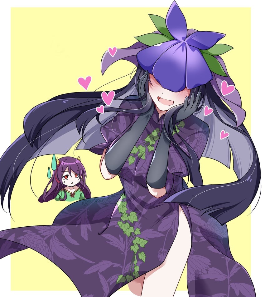 yomotsu hisami and nippaku zanmu (touhou) drawn by koshitayami_nawashiro