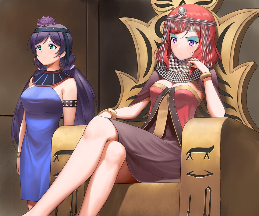 nishikino maki and tojo nozomi (love live! and 1 more) drawn by a1_(initial-g)