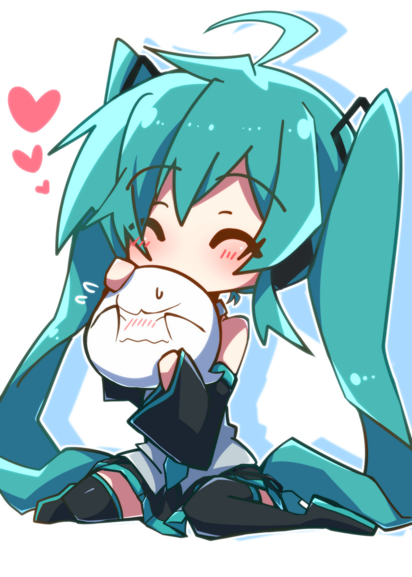 hatsune miku and boo (vocaloid and 1 more) drawn by aosaki_yato