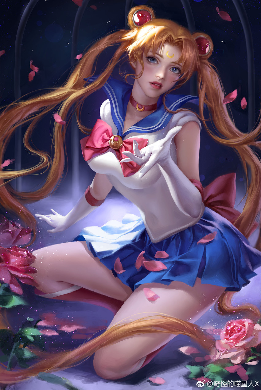 tsukino usagi and sailor moon (bishoujo senshi sailor moon) drawn by y_xun
