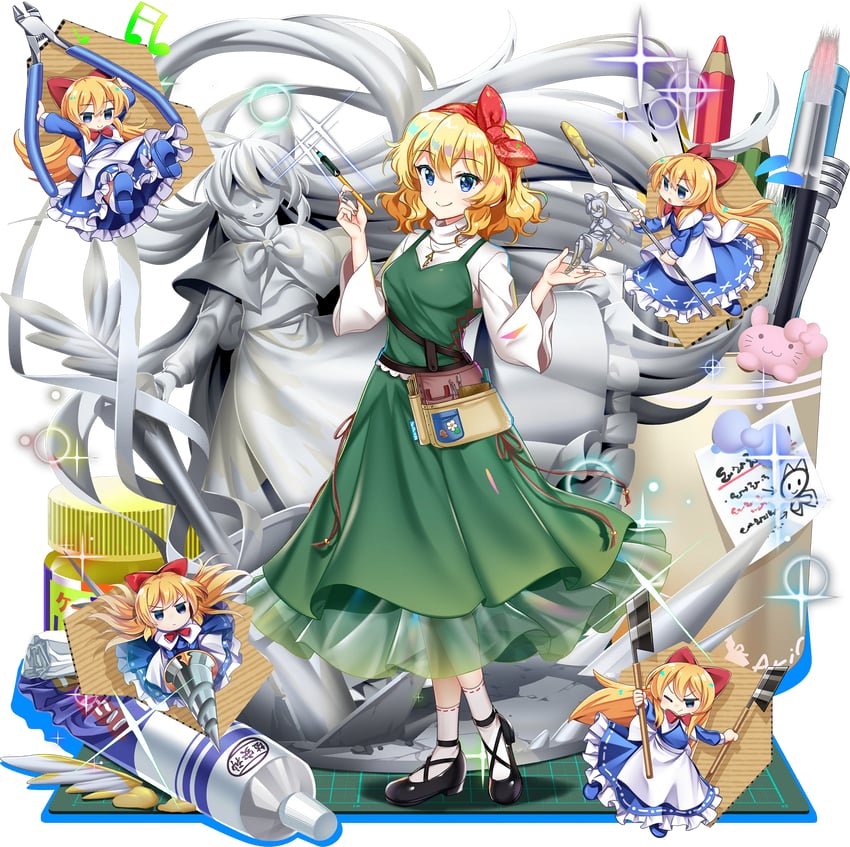 alice margatroid and shanghai doll (touhou and 1 more) drawn by rotte_(1109)