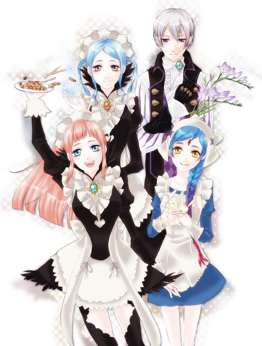 felicia, jakob, flora, and lilith (fire emblem and 1 more) drawn by yuzuru_kashiwagi