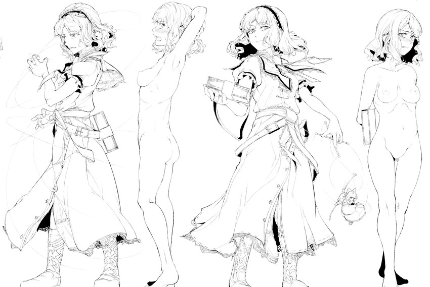 alice margatroid and shanghai doll (touhou) drawn by hi_you_(flying_bear)