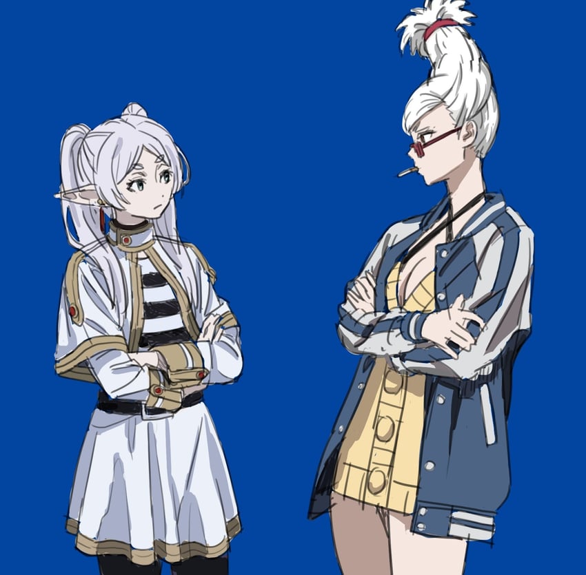 frieren and ayase seiko (sousou no frieren and 1 more) drawn by shiren_(ourboy83)