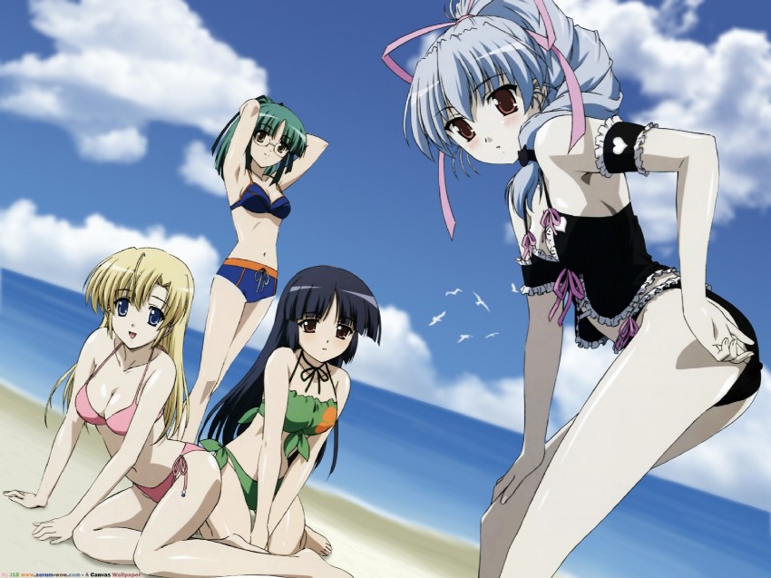 housen elis, fujinami tomoko, takeuchi mami, and misaki sumire (canvas and 1 more)
