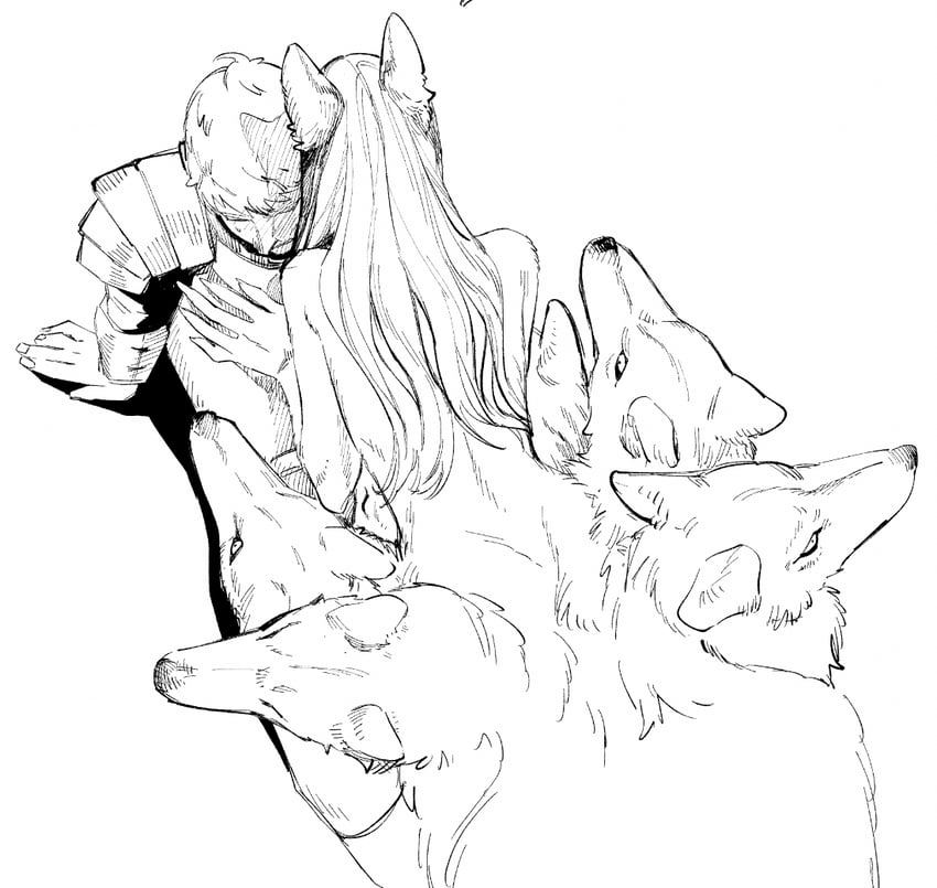 marcille donato and laios touden (dungeon meshi) drawn by hakomiso