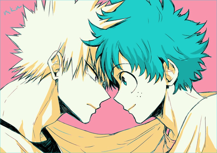 midoriya izuku and bakugou katsuki (boku no hero academia) drawn by mkm_(mkm_storage)