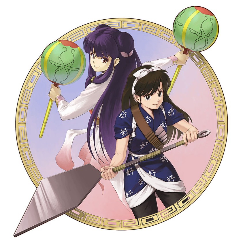 shampoo and kuonji ukyou (ranma 1/2) drawn by tamaki_g_(artist)