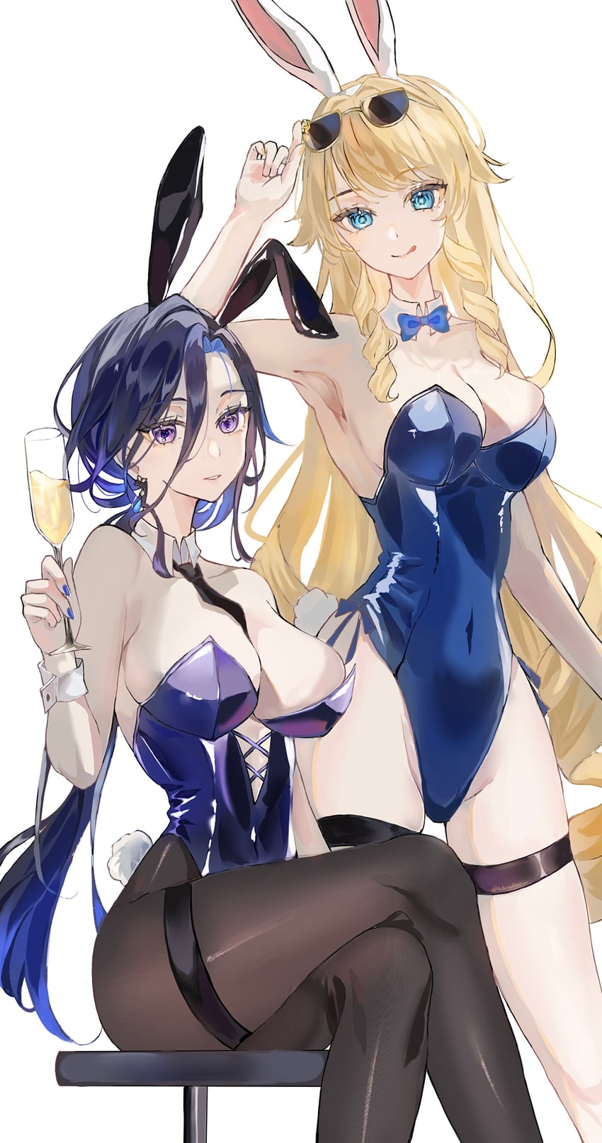 clorinde and navia (genshin impact) drawn by tororogohan