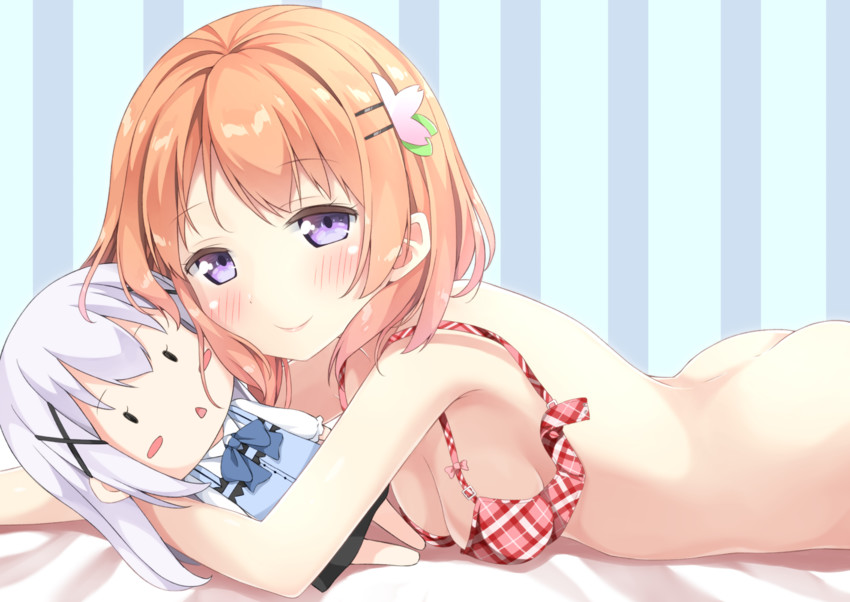 kafuu chino and hoto cocoa (gochuumon wa usagi desu ka?) drawn by karutamo