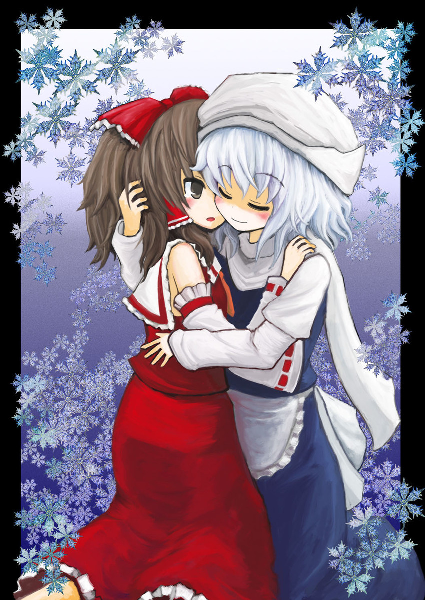 hakurei reimu and letty whiterock (touhou) drawn by mugi_(banban53)