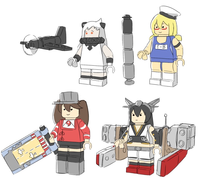 nagato, ryuujou, northern ocean princess, and i-8 (kantai collection and 1 more) drawn by eu03