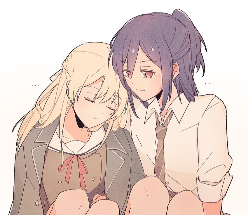 shirasagi chisato and seta kaoru (bang dream!) drawn by seri_(vyrlw)