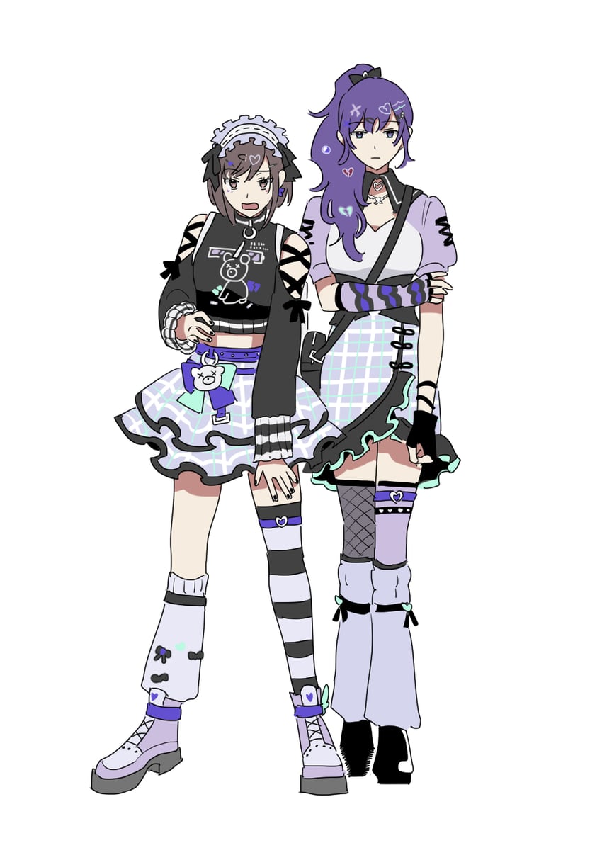 asahina mafuyu and shinonome ena (project sekai) drawn by udeudede