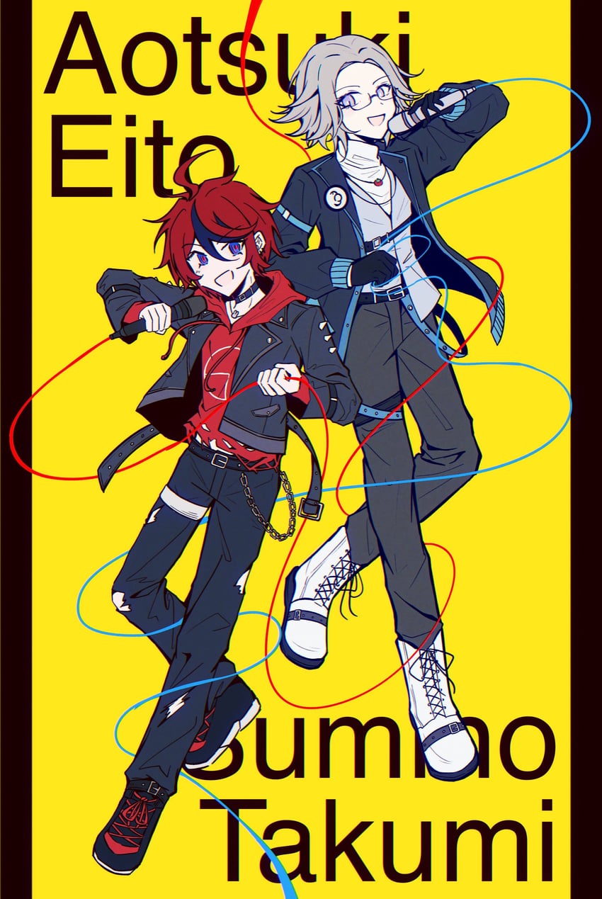 aotsuki eito and sumino takumi (the hundred line -last defense academy- and 1 more) drawn by mizongwenwu