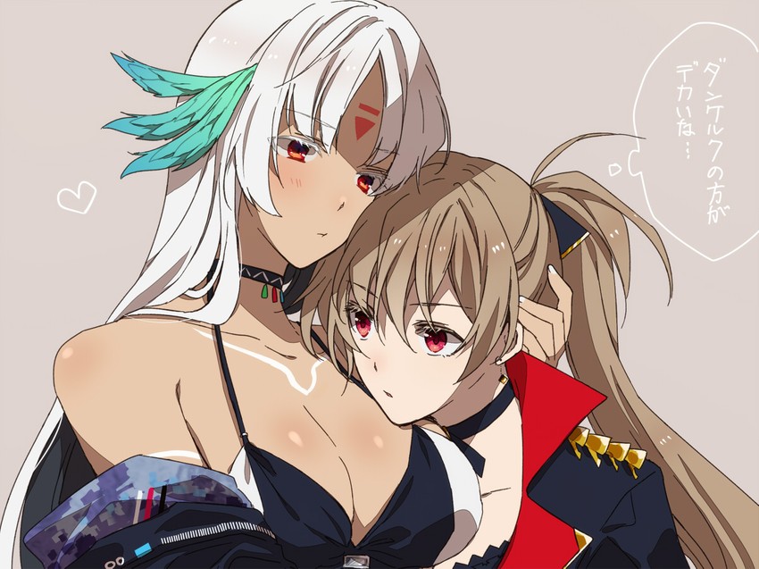 jean bart and massachusetts (azur lane) drawn by amazuki_jou