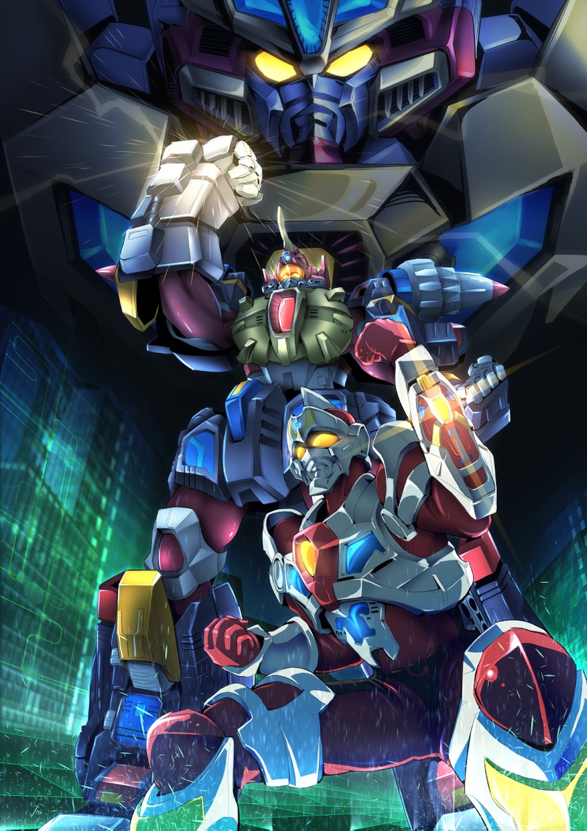 gridman, king gridman, and thunder gridman (gridman universe and 1 more) drawn by sakusakusakurai