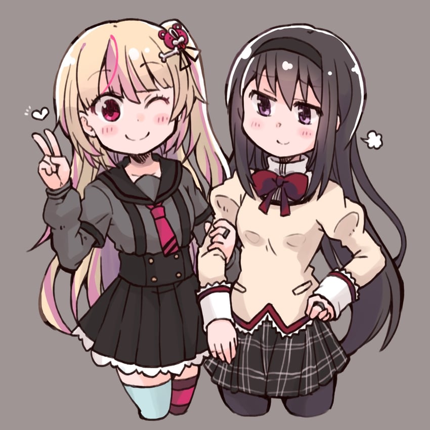 akemi homura and ashley taylor (mahou shoujo madoka magica and 1 more) drawn by es_(eisis)